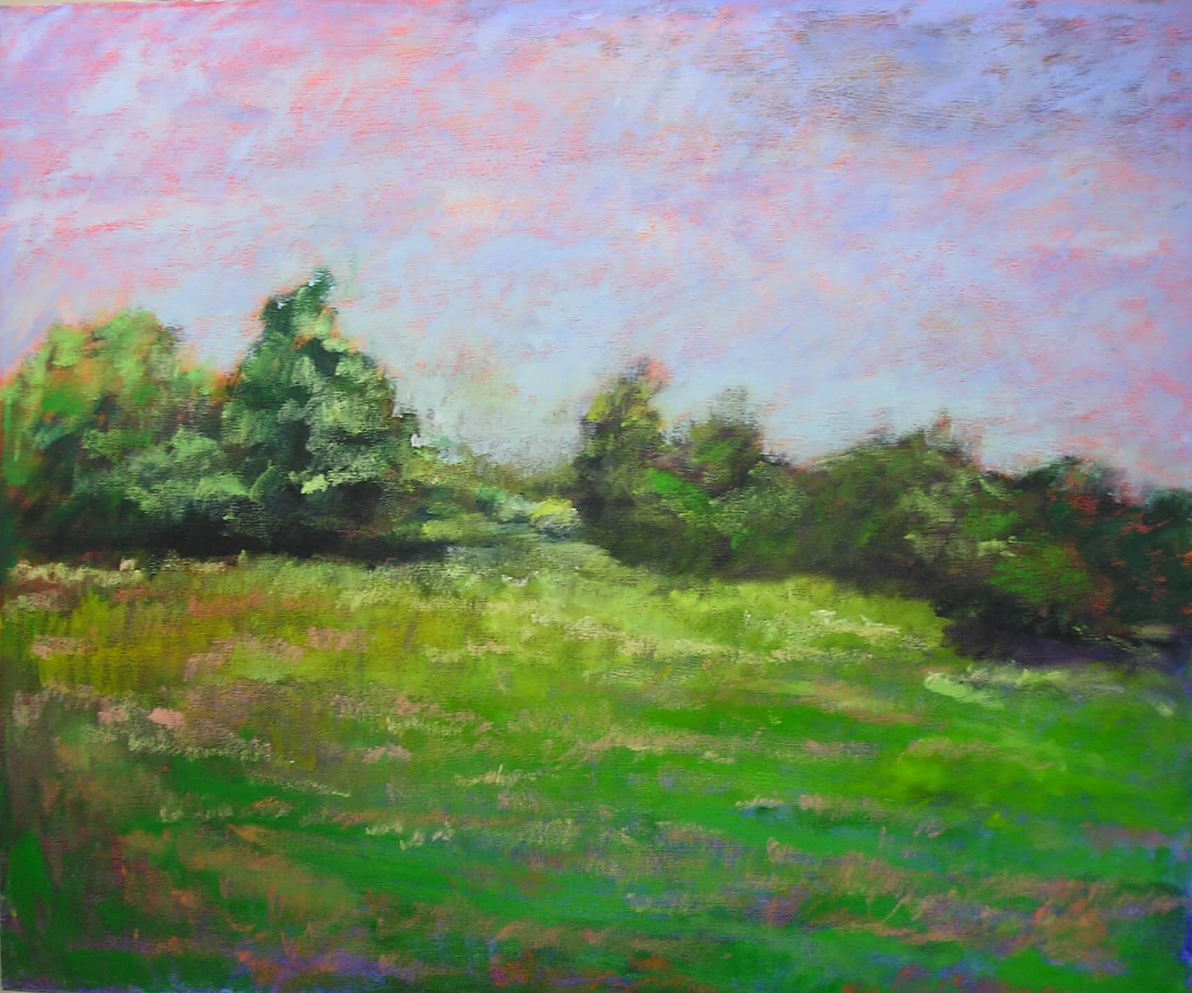 Summer Hill, Oil on Canvas - Land and Sea